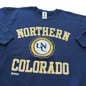 Vintage Jostens University of Northern Colorado Sweatshirt XL Navy Blue Made USA
